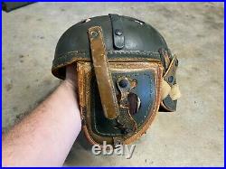 BIG SIZE WWII M1938 M38 US ARMY Tanker Tank Helmet WW2 USMC vehicle