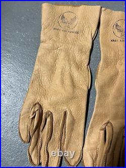 Beautiful Vintage WWII PILOT ARMY AIR FORCE Leather Gloves Size 9