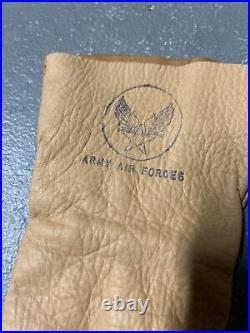 Beautiful Vintage WWII PILOT ARMY AIR FORCE Leather Gloves Size 9