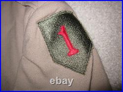 Big Red One CoE WWII US Army officer regulation dress coat size 38XL with Essayons