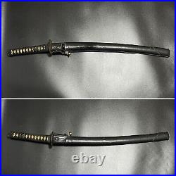 Black GUNTO Carp Fuchikashira WW2 Japanese Army Sword samurai katana WWII