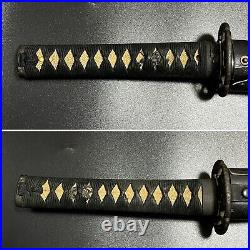 Black GUNTO Carp Fuchikashira WW2 Japanese Army Sword samurai katana WWII