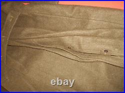 CANADA ARMY 1945 WWII OVERCOAT, WOOL, ROLL COLLAR (never used)