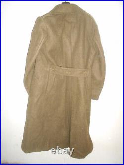 CANADA ARMY 1945 WWII OVERCOAT, WOOL, ROLL COLLAR (never used)