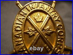 Canadian Infantry Corps Wwii Officer Cap Badge 1943 S. 25 Acer Army Gilt Finish