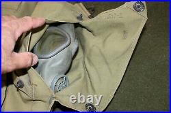 Choice Original WW2 U. S. Army Service Gas Mask, Hose, Filter & Carrier 1942 d