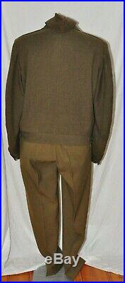 Complete Original U. S. WWII Army Officer Ike-Jacket Uniform. Big Red One NR Auc