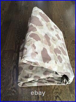 Early WWII USMC US army USN Reversible Camouflage Poncho Shelter Half