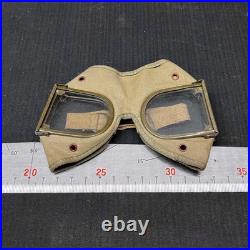 Former Japanese Army WWII Anti Dust Goggles w Leather Case Original Vintage Me