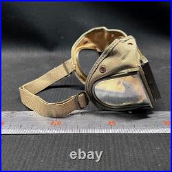 Former Japanese Army WWII Anti Dust Goggles w Leather Case Original Vintage Me