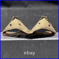 Former Japanese Army WWII Anti Dust Goggles w Leather Case Original Vintage Me