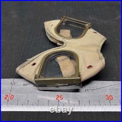 Former Japanese Army WWII Anti Dust Goggles w Leather Case Original Vintage Me