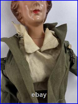 Fruendlich WAC Doll Composition Doll 1942 WWII Women's Army Original Uniform