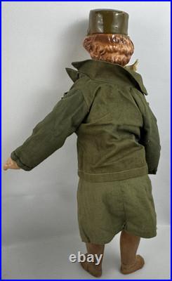 Fruendlich WAC Doll Composition Doll 1942 WWII Women's Army Original Uniform