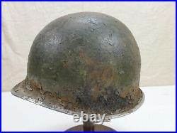 #G65 Original US Army WW2 M1 Stahlhelm Helm Glocke ROT gebördelt + Lot number