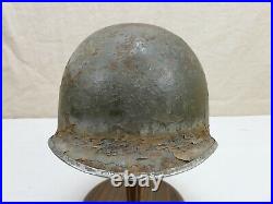 #G65 Original US Army WW2 M1 Stahlhelm Helm Glocke ROT gebördelt + Lot number