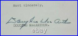 General Douglas MacArthur Signed Autograph General Of The Army World War II