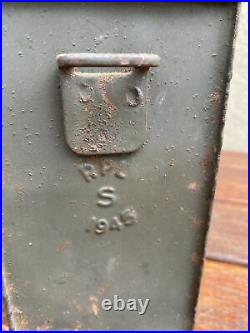 Genuine Australian Army WWII Issued Machine Gun Ammo Box Dated 1945