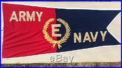 Guaranteed Original WWII 8' Army-Navy E Excellence in Production Award Flag