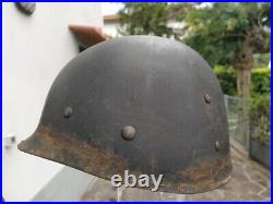 HELMET M1 + M1 LINER WW 2 FOR ARMORED TROOPS 1st DIVISION U. S. Army