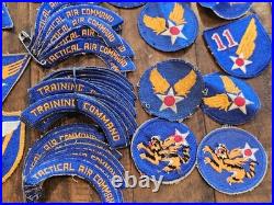 HUGE Instant Collection WWII US Army AAC Air Corps Tab & Patch Lot L@@K