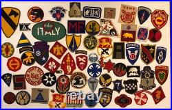 Huge Lot Of 66 Nice Original World War II Patches WW2 Army USAAF Marine Airborne
