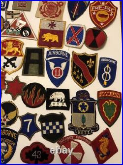 Huge Lot Of 66 Nice Original World War II Patches WW2 Army USAAF Marine Airborne
