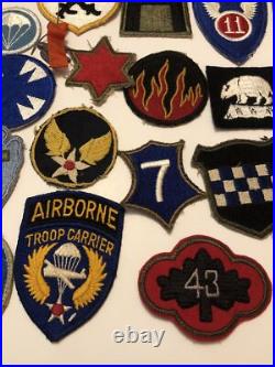 Huge Lot Of 66 Nice Original World War II Patches WW2 Army USAAF Marine Airborne
