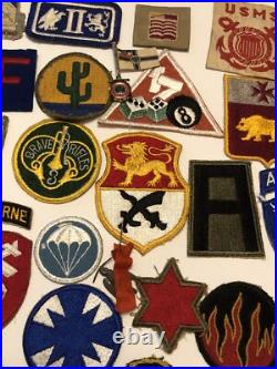 Huge Lot Of 66 Nice Original World War II Patches WW2 Army USAAF Marine Airborne