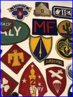 Huge Lot Of 66 Nice Original World War II Patches WW2 Army USAAF Marine Airborne