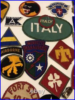 Huge Lot Of 66 Nice Original World War II Patches WW2 Army USAAF Marine Airborne
