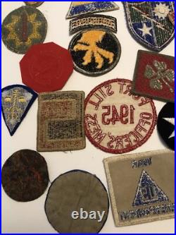 Huge Lot Of 66 Nice Original World War II Patches WW2 Army USAAF Marine Airborne