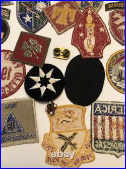Huge Lot Of 66 Nice Original World War II Patches WW2 Army USAAF Marine Airborne
