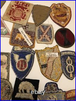 Huge Lot Of 66 Nice Original World War II Patches WW2 Army USAAF Marine Airborne