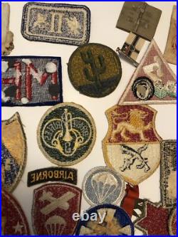 Huge Lot Of 66 Nice Original World War II Patches WW2 Army USAAF Marine Airborne