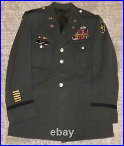 ID'ED UNIFORM TO A WWII/Korea vet that served in ARMY Intelligence NICE