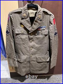 Id'd Named 28th Infantry Division Wwii Ww2 Us Army Jacket Coat Uniform 38r Cib