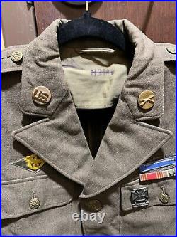 Id'd Named 28th Infantry Division Wwii Ww2 Us Army Jacket Coat Uniform 38r Cib