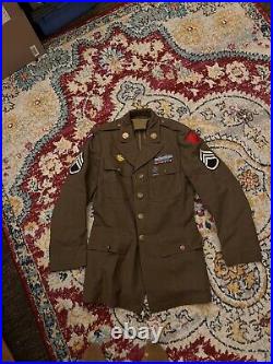 Id'd Named 28th Infantry Division Wwii Ww2 Us Army Jacket Coat Uniform 38r Cib