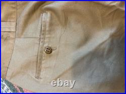 K Original WWII Korean War US Army Chino Cotton Pants 34 Military