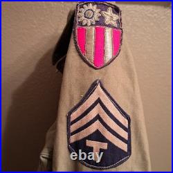 LEDO ROAD Army Air Forces CBI M-1943 Field Jacket with BLOOD CHIT WW2 WW II