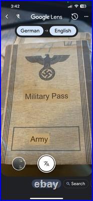 LOT (3) Original WWI WWII German Soldier WehrpassHeer (Army)MoneyLetters