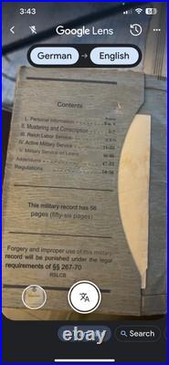 LOT (3) Original WWI WWII German Soldier WehrpassHeer (Army)MoneyLetters