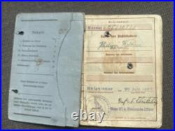 LOT (3) Original WWI WWII German Soldier WehrpassHeer (Army)MoneyLetters