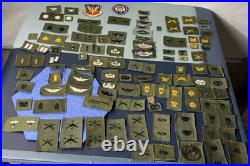 LOT OF 101 Original WW2 WWII Korea US Army Military Insignia Patches Rank