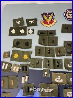 LOT OF 101 Original WW2 WWII Korea US Army Military Insignia Patches Rank