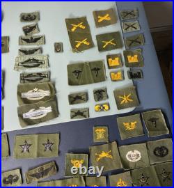 LOT OF 101 Original WW2 WWII Korea US Army Military Insignia Patches Rank