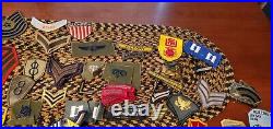 Lot Of 200+ Original Wwii Era U. S. Army Usaf Patches Divisions Corps Armies Rotc