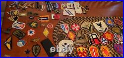 Lot Of 200+ Original Wwii Era U. S. Army Usaf Patches Divisions Corps Armies Rotc