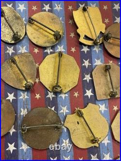 Lot of 35 WWII US Army Patch Type DI DUI Metal Insignia Division Command Etc